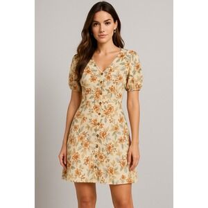 Sirenlily Dress Womens M Floral Cottagecore Micro Mesh Western Festival Boho‎